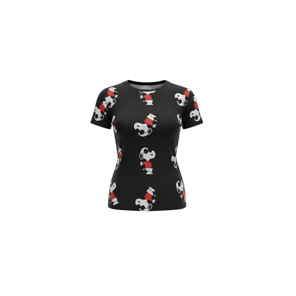 Rue21 Peanuts Snoopy T-Shirt Womens S Black NEW All Over Print Graphic Tee